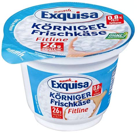 Kaufland 3x EXQUISA Körniger Frischkäse Fitline je 200 g Becher für 0