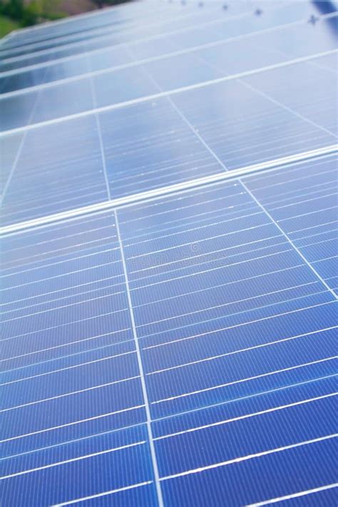 PV Photovoltaic Solar Panel Array Stock Image - Image of green ...