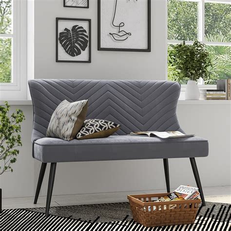 Modern Bench Upholstered Tufted Living Room – Living and Home