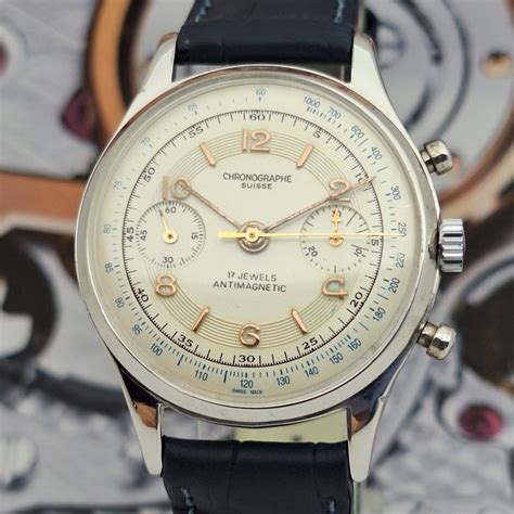 Chronographe Suisse Cal VÊNUS 188 NO RESERVE PRICE Catawiki