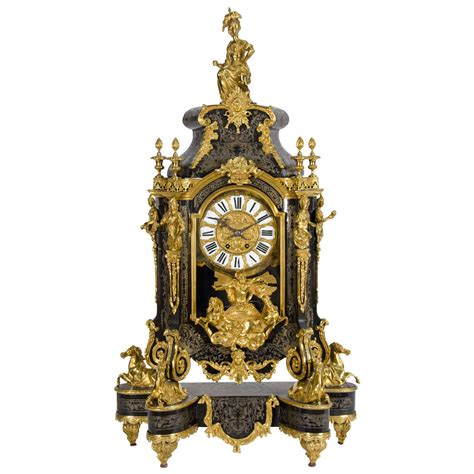 Antique French Brass Mantel Clock