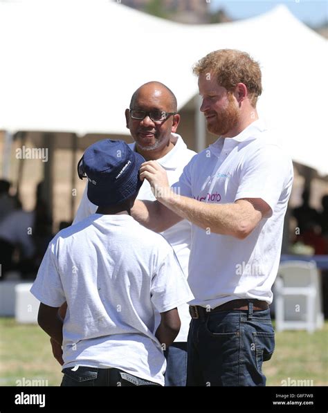 Prince harry with prince seeiso of lesotho and mutsu potsane hi-res stock photography and images ...