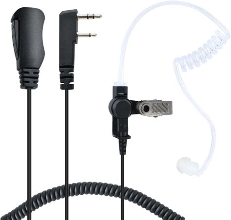 Dlecnfun Walkie Talkie Earpiece With Mic Long 2 Wire Surveillance Kit Headset