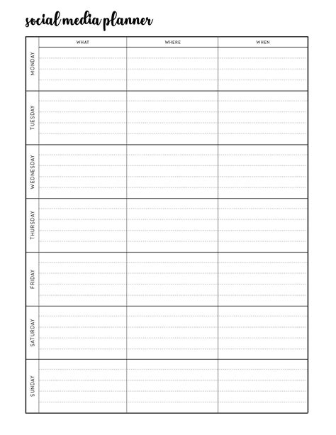 Social Media Tracker Social Media Content Planner Social Media