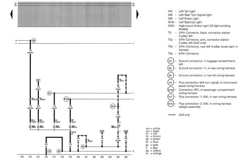 Volkswagen Golf 2003 2004 Wiring Diagrams Reverse Lamp