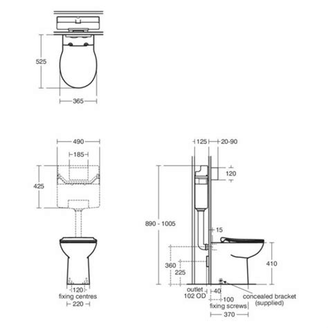 Armitage Shanks Contour 21 Back To Wall Rimless Bowl S0439