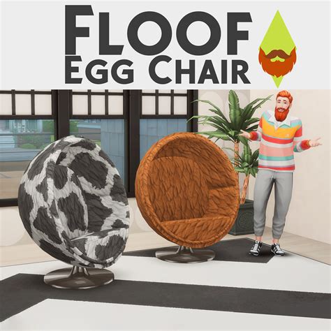 Floof Egg Chair Kiwisim En Patreon Mod Furniture Sims Cc