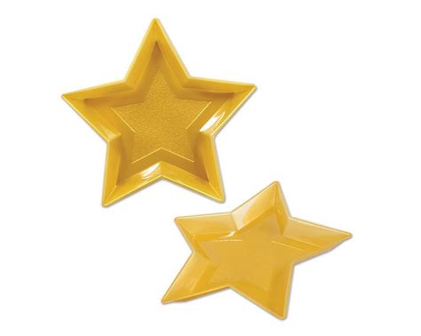 2 CT Gold Star Food Tray Star Food Bowl, Star Party Decor, Star Party ...