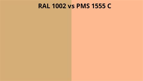 Ral 1002 Vs Pms 1555 C Ral Colour Chart Uk