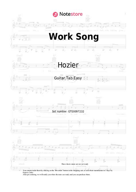 Work Song tabs easy guitar Hozier in Note-Store.com | Guitar.Tab.Easy ...