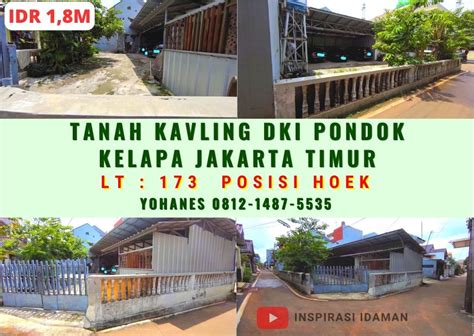 Tanah Posisi Hoek Kavling DKI Pondok Kelapa Jakarta Timur