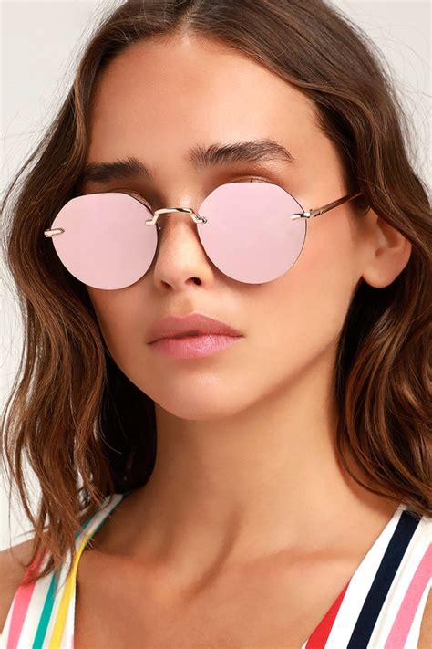 Cute Rose Gold Sunglasses Geometric Sunglasses Sunglasses Lulus