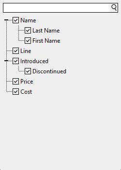 Column Picker FlexGrid For WinForms ComponentOne