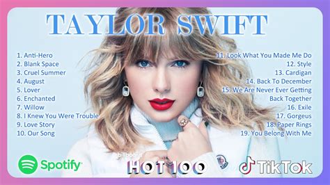 Taylor Swift Songs Top Hits Playlist 2024 Taylor Swift Top Greatest