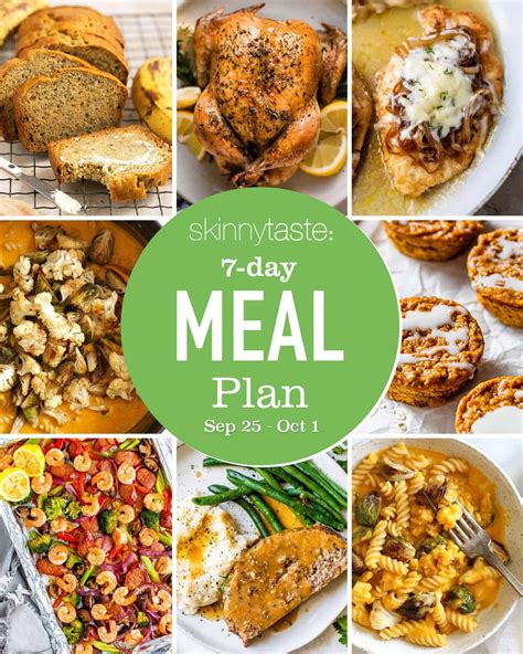 Free 7 Day Healthy Meal Plan Sept 25 Oct 1 Nature S Gateway