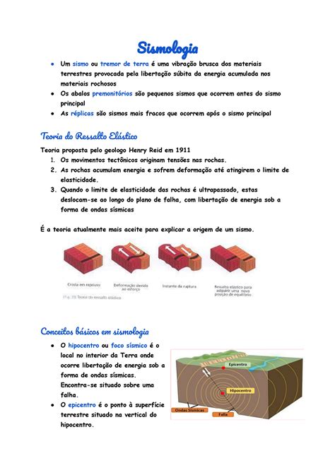 Sismologia Ano Resumo Sismologi Um Sismo Ou Tremor De Terra Uma