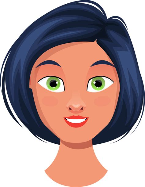 Woman face clipart design illustration 9383813 PNG