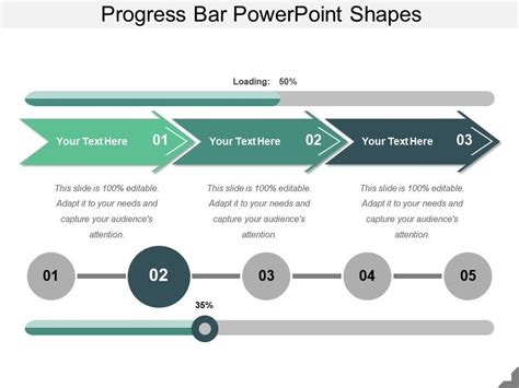 Progress Bar Powerpoint Shapes PowerPoint Presentation Slides PPT