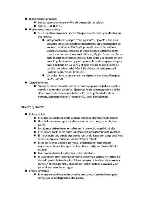 Cuáles Son Los Bioelementos Primarios 4