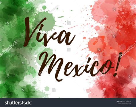 Viva Mexico Background Watercolored Grunge Design Stock Vector Royalty