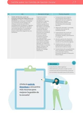 Cartilla Sobre Lineamientos Y Compromisos De Gesti N Escolar Pdf