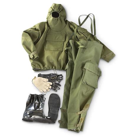 New Belgian Military Surplus Nbc Suit Olive Drab 232842 Gas Masks