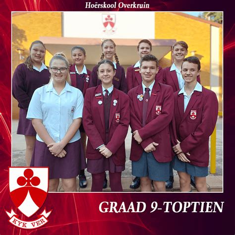 Hiermee Die Top Tien Leerders Van Hoërskool Overkruin Awsum School News