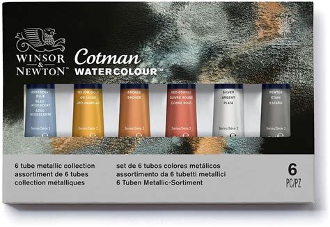 Amazon Winsor Newton Cotman Watercolor Paint Set 6 Metallic