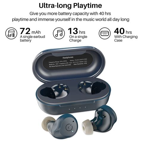 TOZO NC9 Hybrid Active Noise Cancelling Wireless Earbuds Bluetooth 5 3