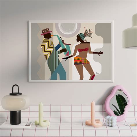 African American Wall Art African Painting African Decor Black Art Dance T Dancing Queen