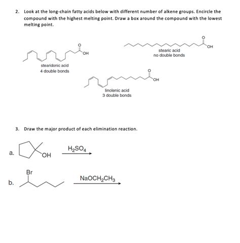 Solved Look At The Long Chain Fatty Acids Below With Chegg