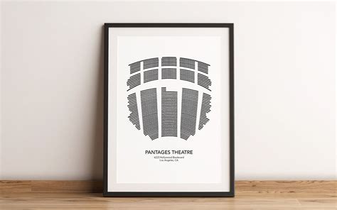 Hollywood Pantages Theatre Seating Chart Map Art Print Poster - Etsy