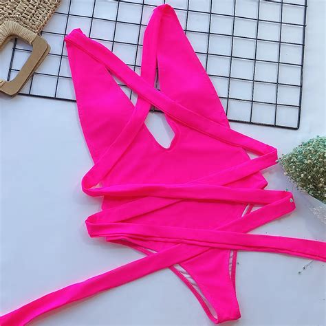 Wholesale White Sexy Girls Bikini Bandage High Cut Women Swimsuit