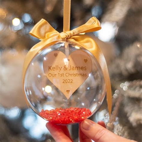 Personalised Baby S 1st Christmas Star Tree Bauble Etsy UK