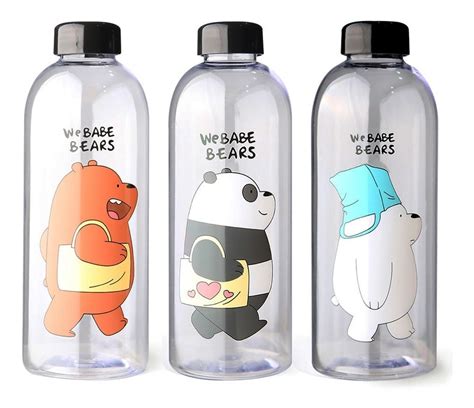 Botella De Agua 1000 Ml Osos Escandalosos Con Popote Y Tapa MercadoLibre