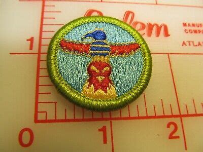 Scout Stuff Backed Wood Carving Merit Badge Emblem Patch Yz Ebay