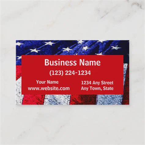 American Flag Business Card | Zazzle