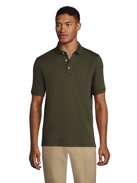 Lands End Mens Short Sleeve Super Soft Supima Polo Shirt