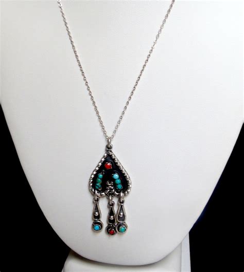 Vintage Matl Style TB 70 Taxco Mexico Sterling Silver Coral Turquoise