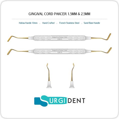 Gingival Cord Packer 15mm And 25mm Retraction Dental Instruments Non