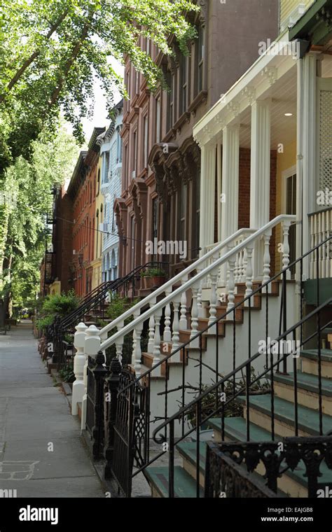 Brooklyn brownstone and wood frame townhouses in Fort Green, Brooklyn ...