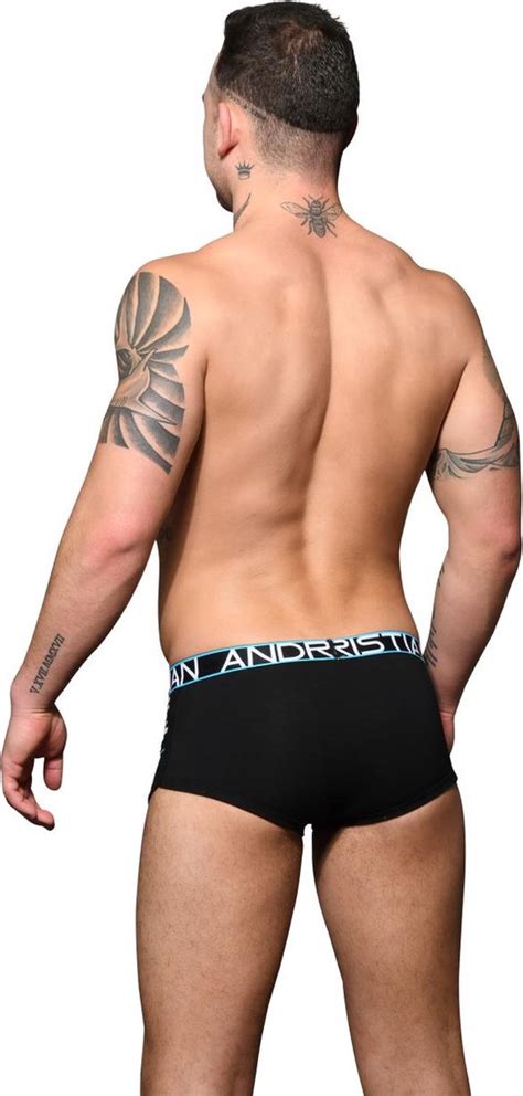 Andrew Christian ALMOST NAKED Retro Pocket Boxer Black MAAT L Heren Ondergoed Bol
