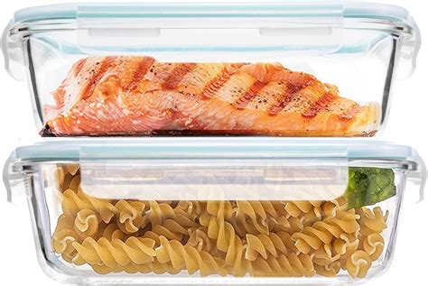 Glass Food Containers With Lids Airtight Glass Meal Prep Containers