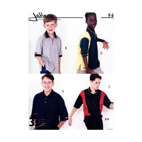 Jalie 963 Mens And Boys Pullover Jersey Shirt Sewing Pattern In 32 Sizes