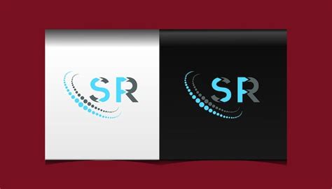 premium vector sr initial modern logo design vector icon template