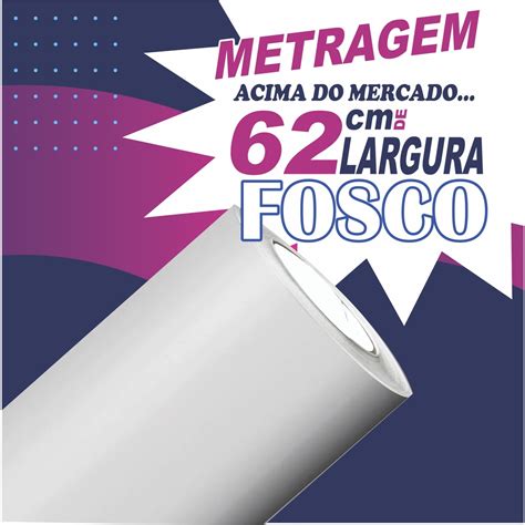 Adesivo De Envelopamento Branco Fosco Metros X Cm Para