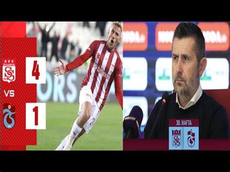 MAÇ SONUCU Sivasspor 4 Trabzonspor 1 Trabzonspor un Yeni Hocası Nenad