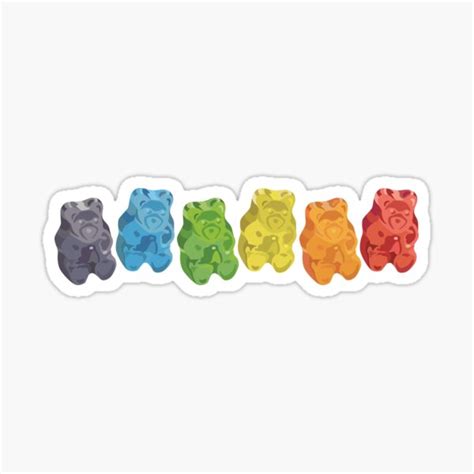 Gummy Bears Rainbow Gay Pride Sticker For Sale By Jeff Jones Redbubble