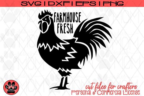 Farmhouse Fresh Rooster Svg Cut File Svgs Design Bundles