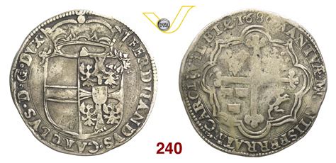 NumisBids Varesi S R L Auction 74 Lot 240 MANTOVA FERDINANDO CARLO